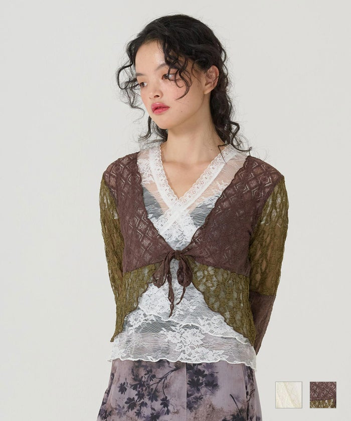 トップス/カーディガン/シアー/カシュクール