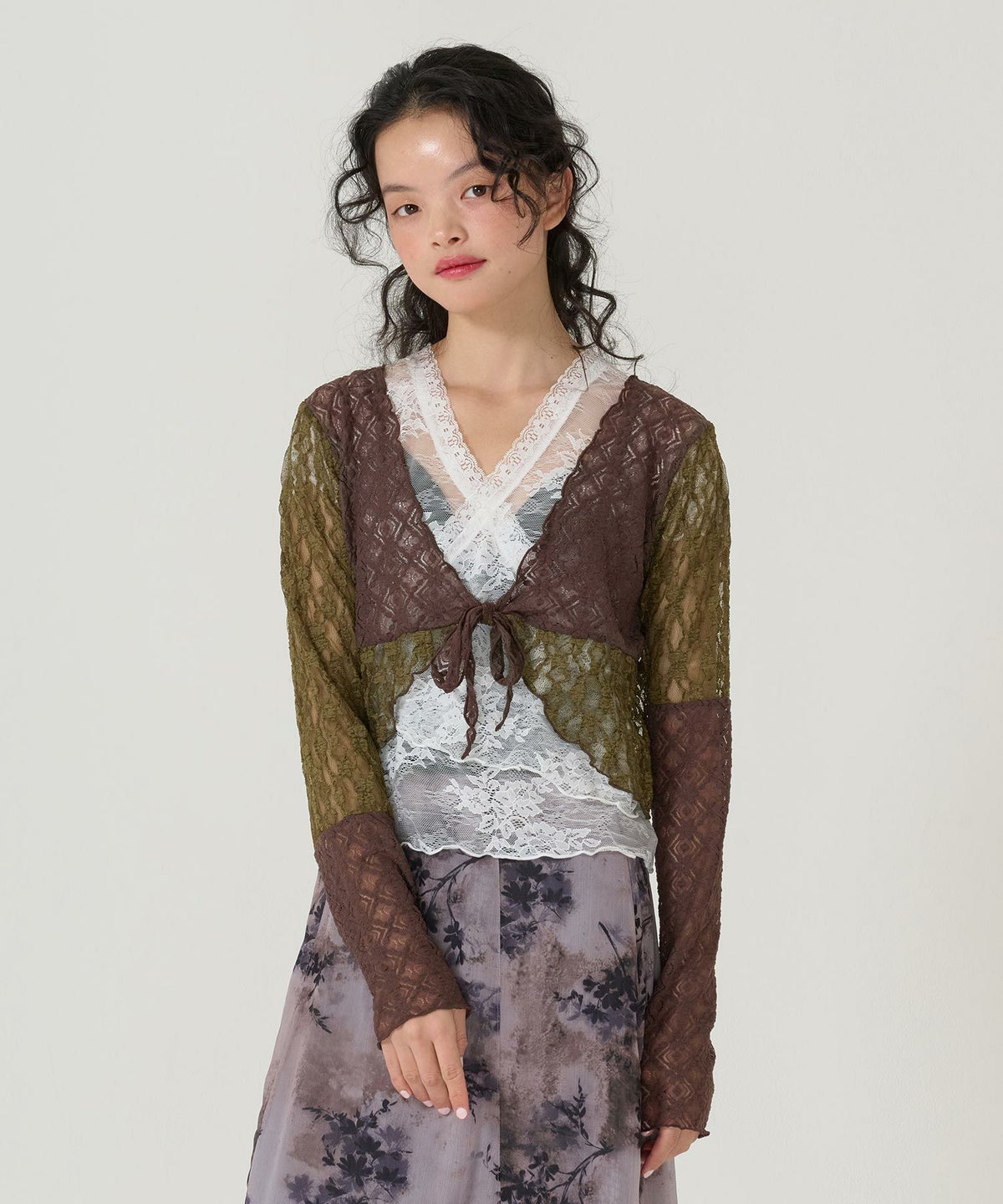 トップス/カーディガン/シアー/カシュクール