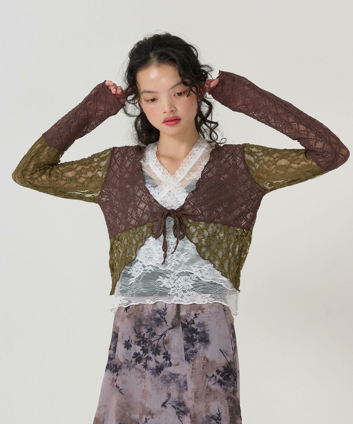 トップス/カーディガン/シアー/カシュクール