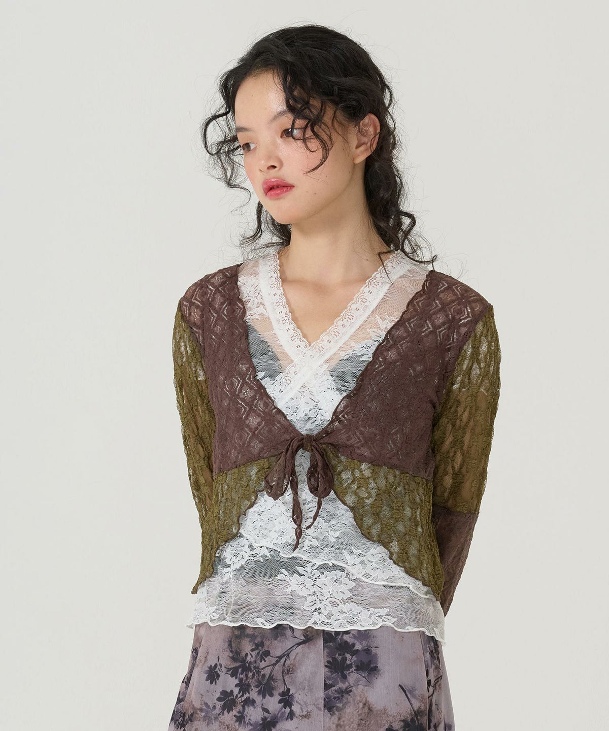 トップス/カーディガン/シアー/カシュクール