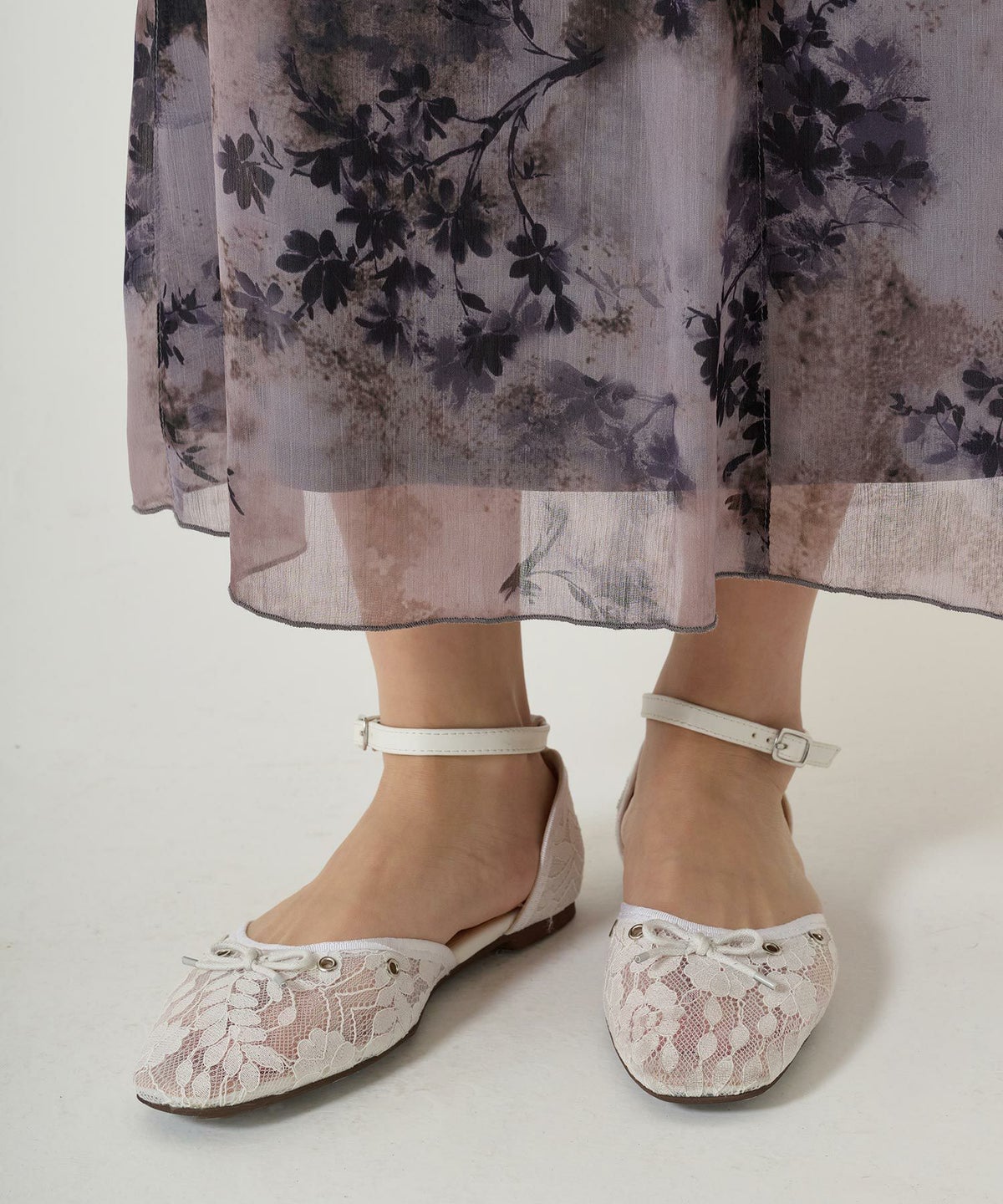 バレエシューズ/シューズ/レース