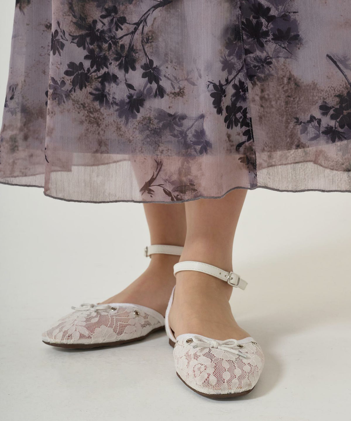 バレエシューズ/シューズ/レース