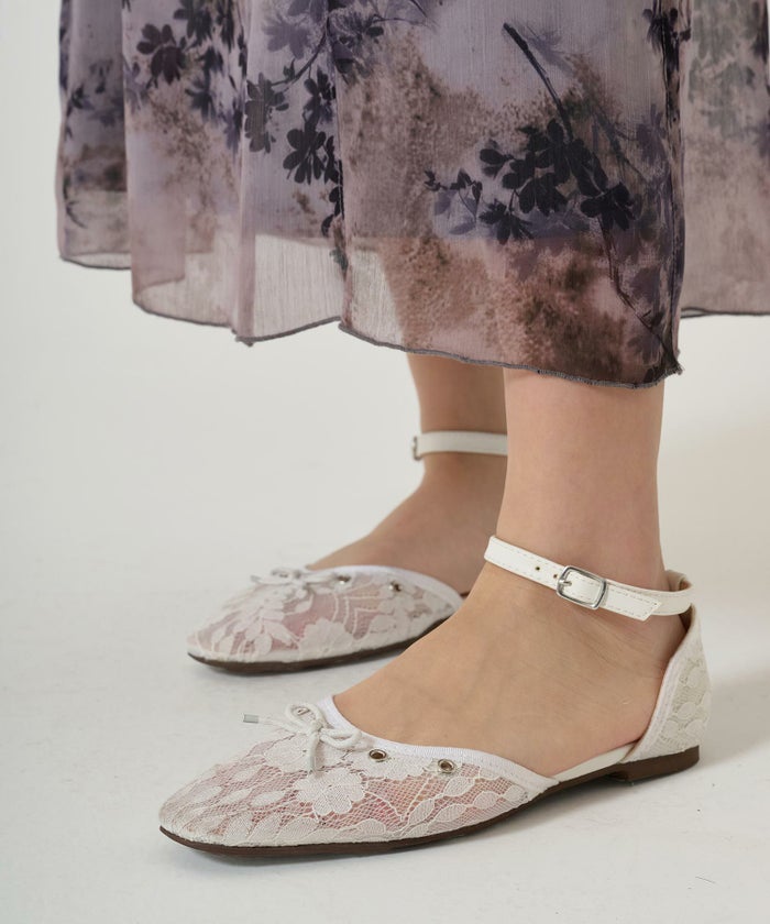 バレエシューズ/シューズ/レース