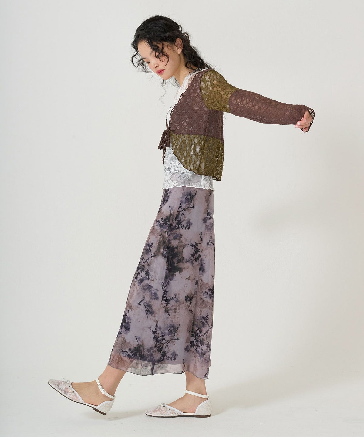 バレエシューズ/シューズ/レース