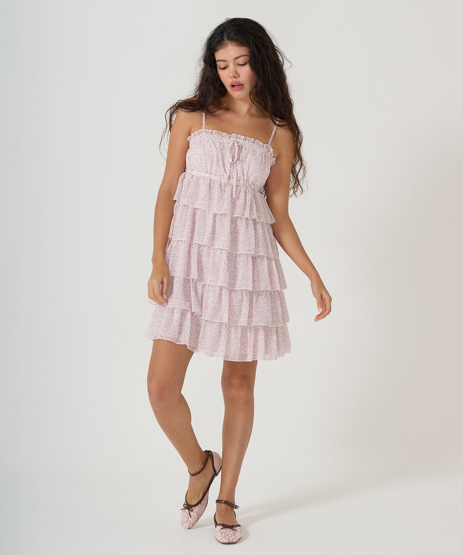 Early-Summer-SALE リボン付き レースバレエシューズ TINA：JOJUN 全2