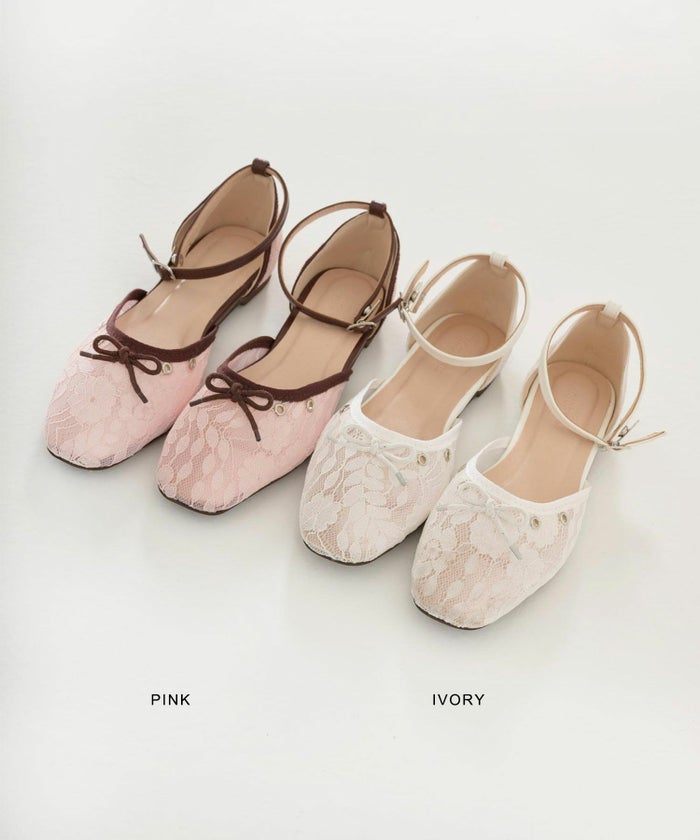 バレエシューズ/シューズ/レース