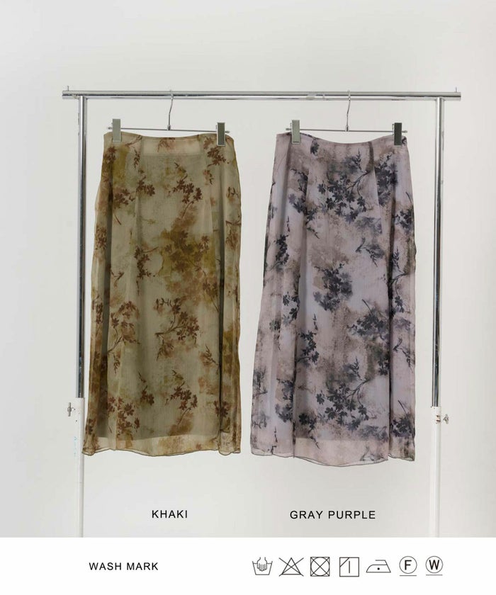 スカート/ボトムス/花柄/プリント