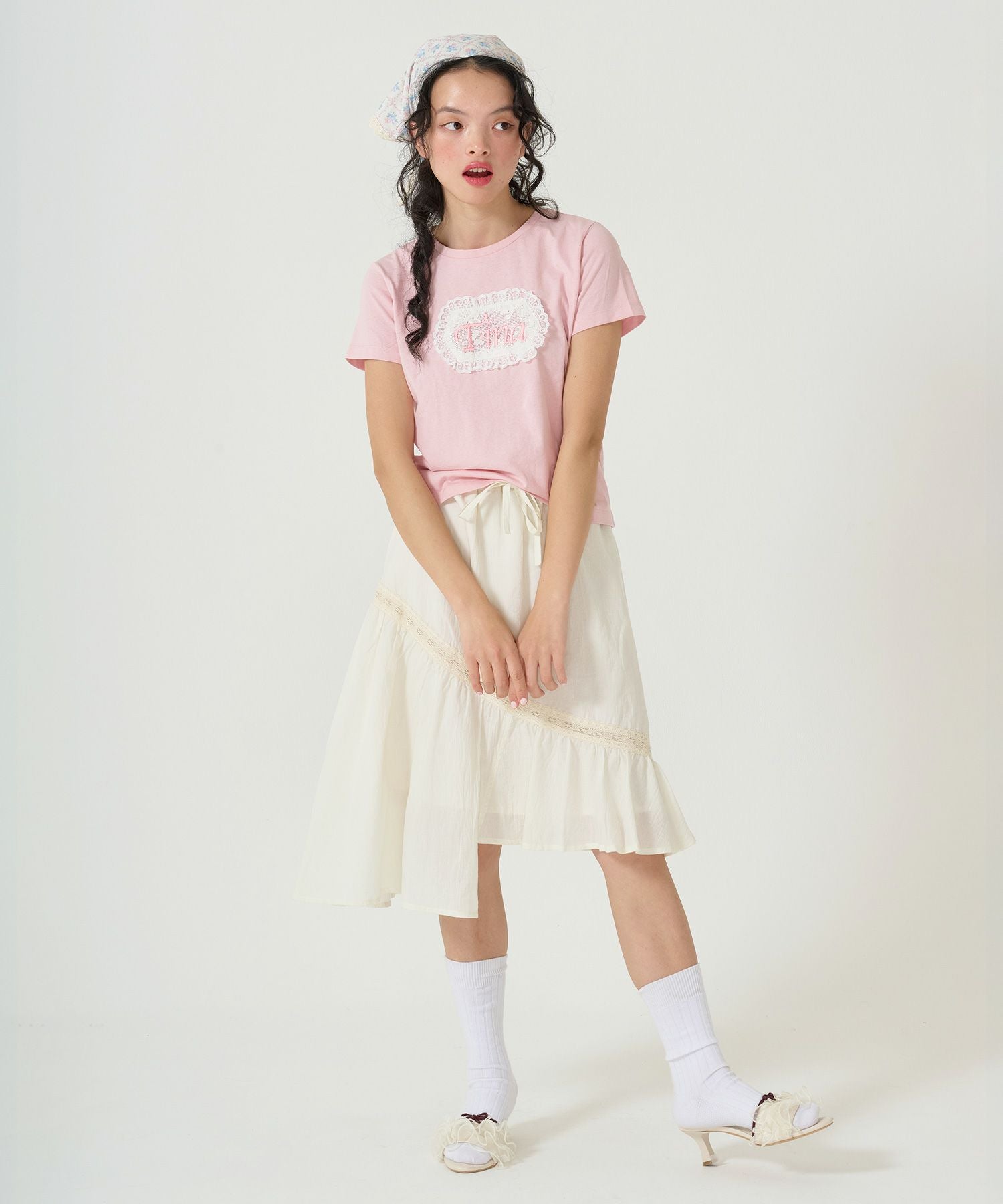 6/下旬頃発送予定！Tina刺繍 コンパクトTシャツ TINA：JOJUN 全3色