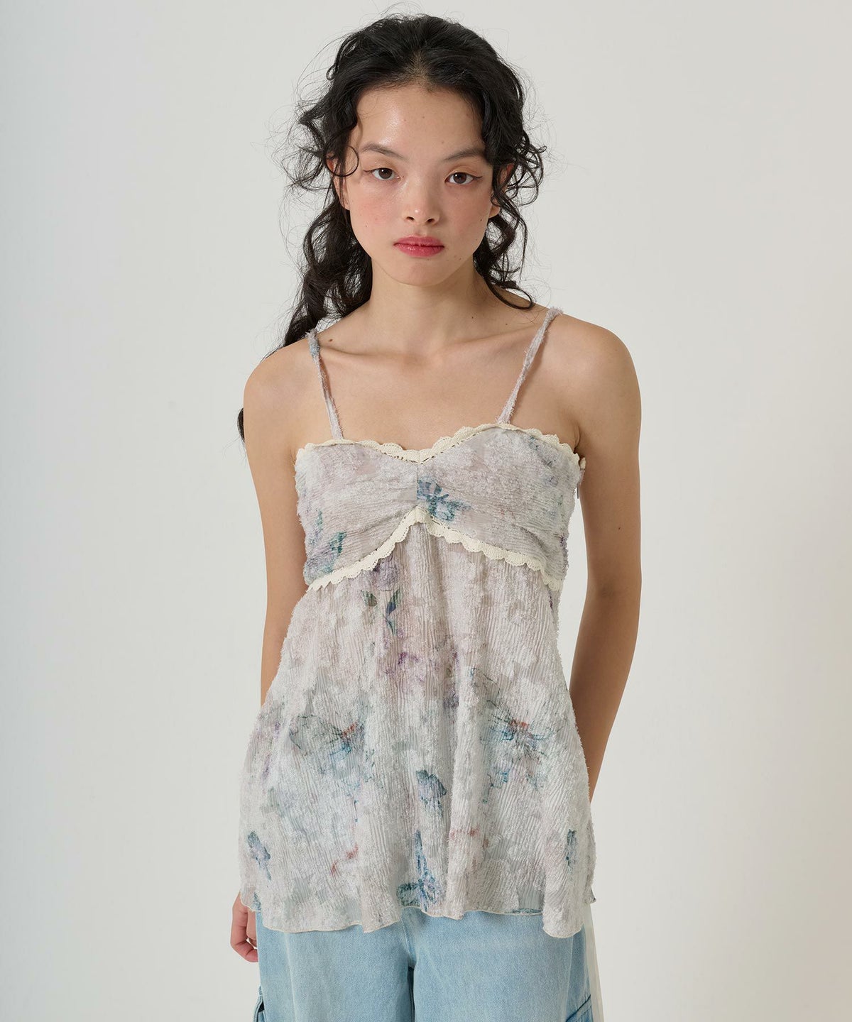 チュニック/ビンテージライク/バタフライ/トップス