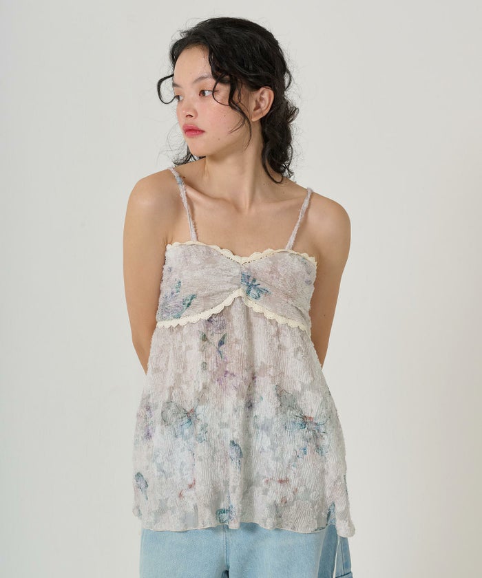 チュニック/ビンテージライク/バタフライ/トップス