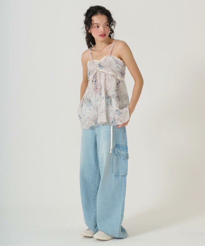 チュニック/ビンテージライク/バタフライ/トップス