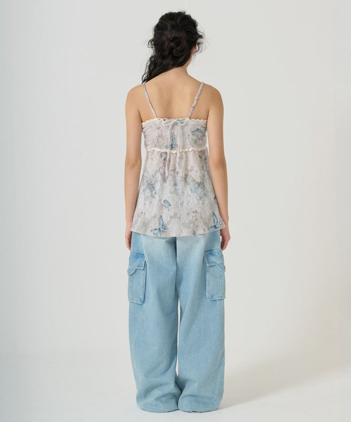 チュニック/ビンテージライク/バタフライ/トップス