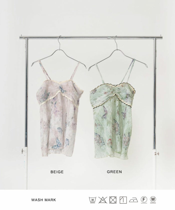 チュニック/ビンテージライク/バタフライ/トップス