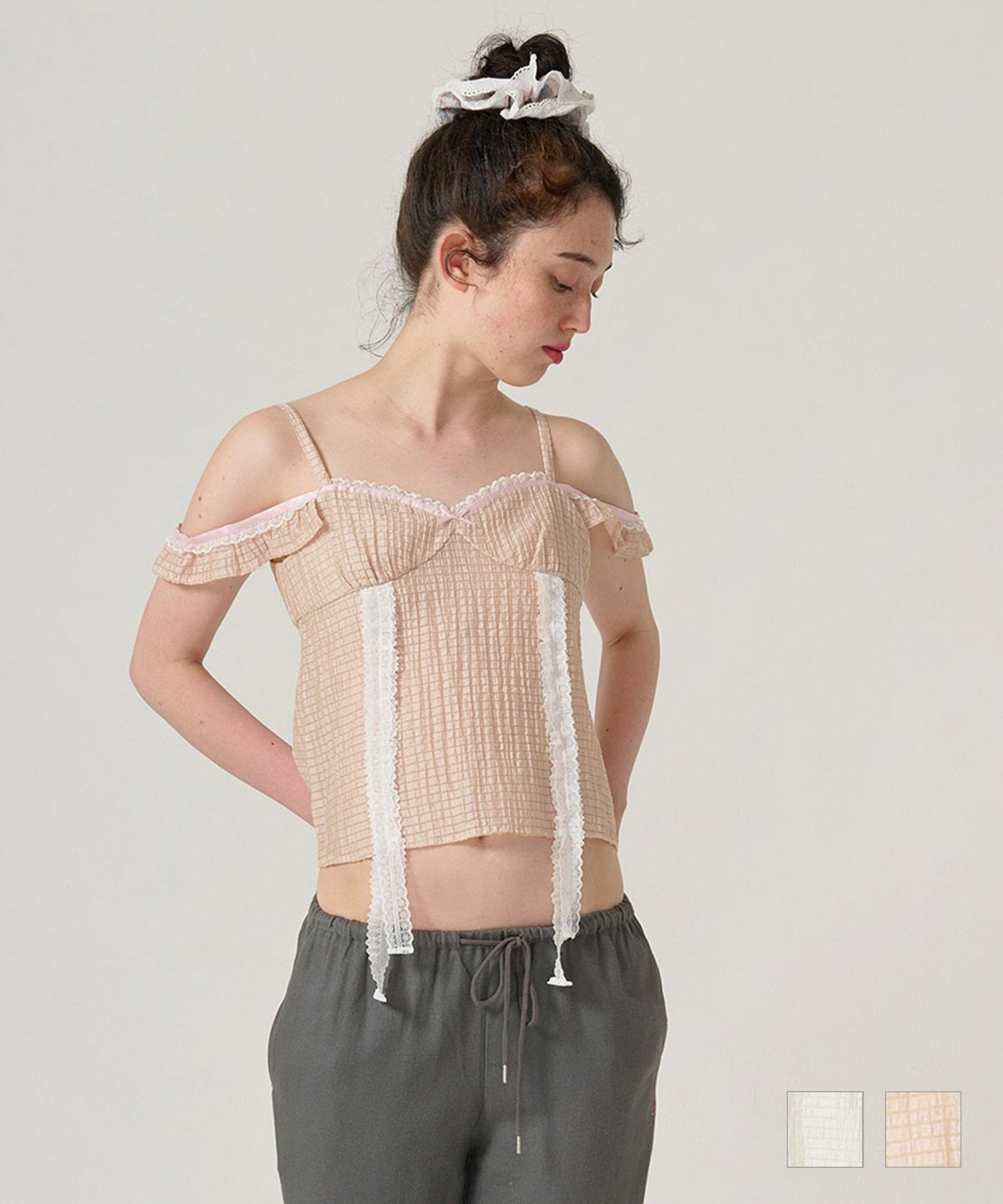 トップス/シアー/透け感/キャミソール