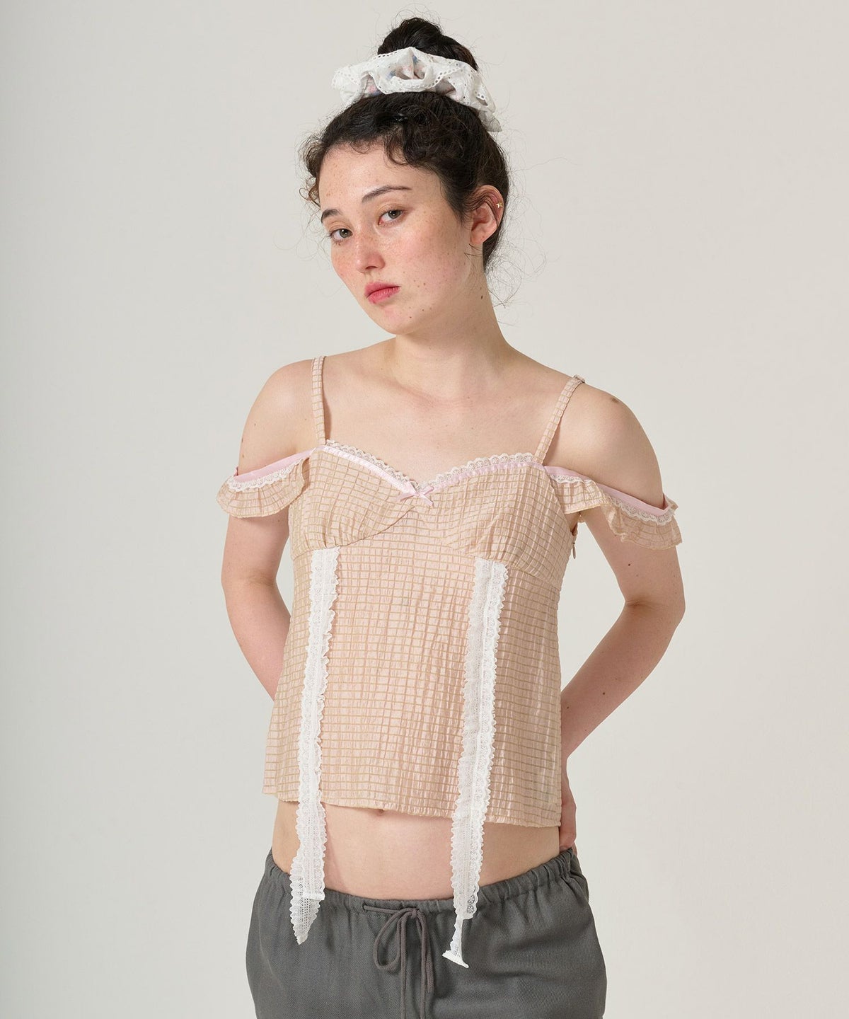 トップス/シアー/透け感/キャミソール