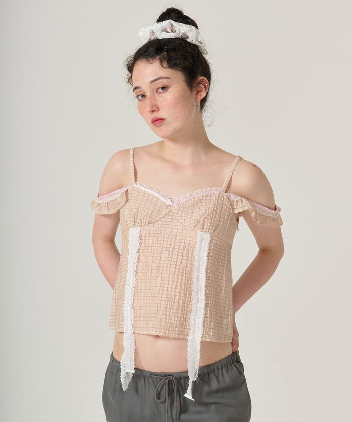 トップス/シアー/透け感/キャミソール