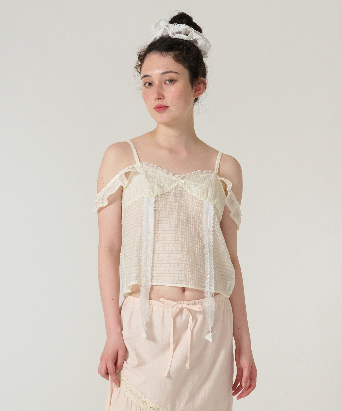 トップス/シアー/透け感/キャミソール