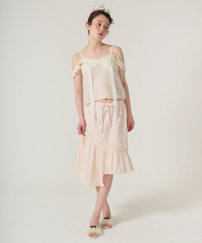 トップス/シアー/透け感/キャミソール