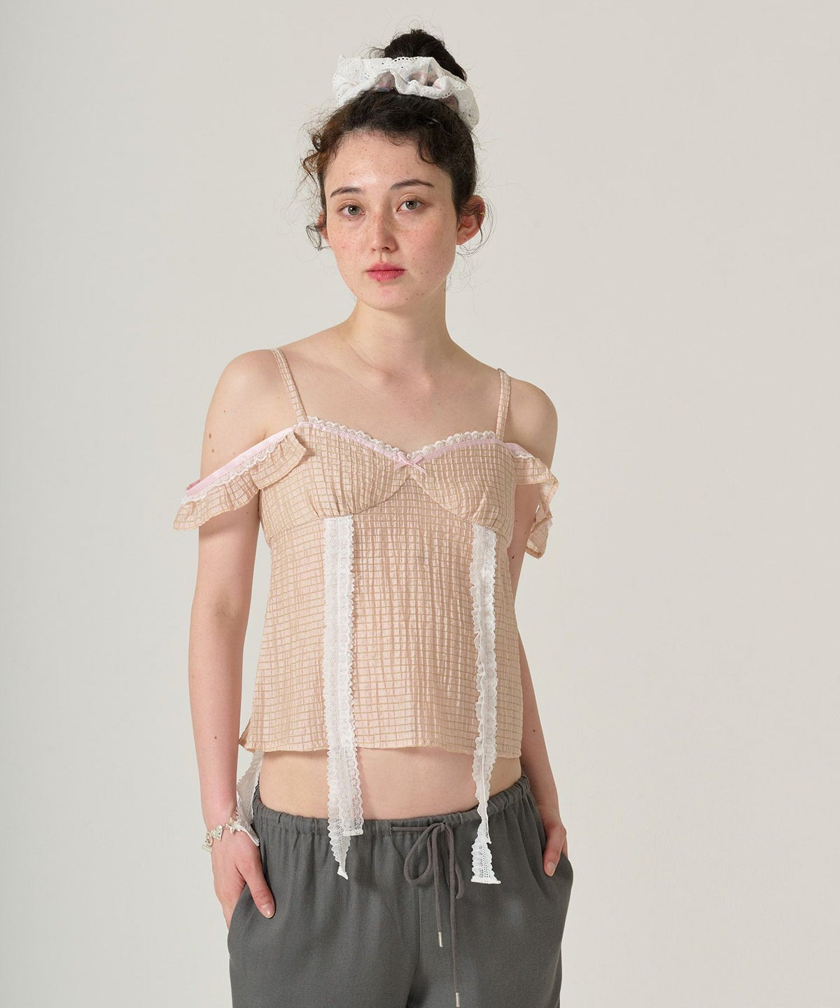 トップス/シアー/透け感/キャミソール