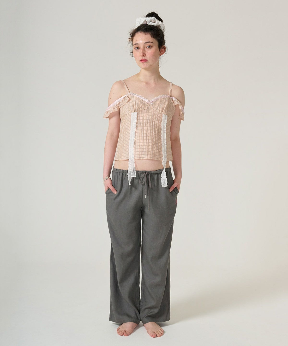 トップス/シアー/透け感/キャミソール