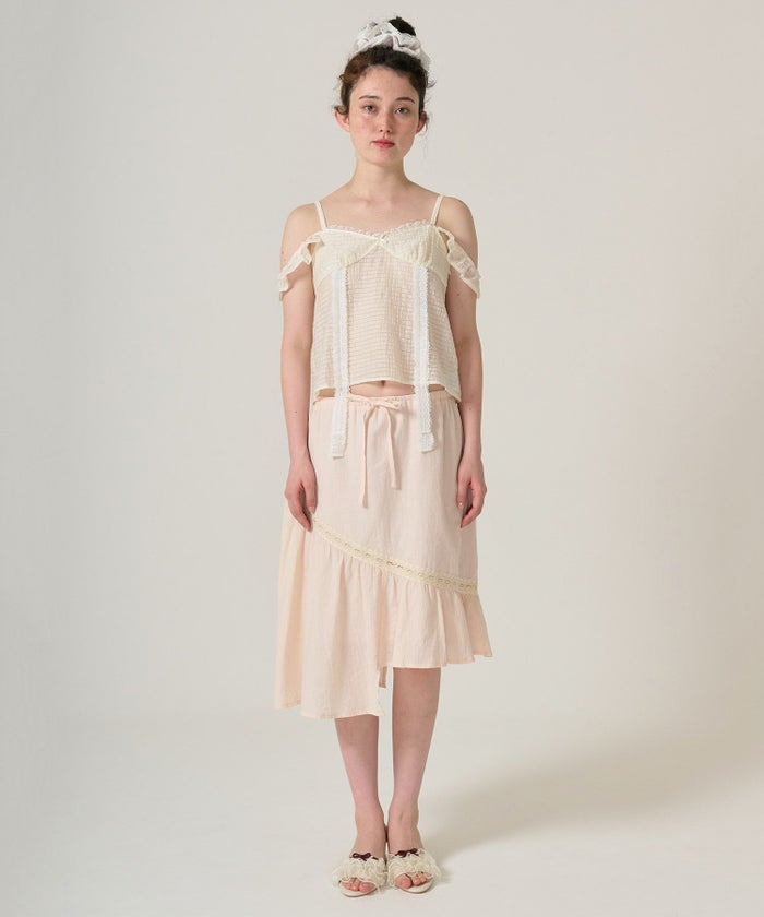 トップス/シアー/透け感/キャミソール