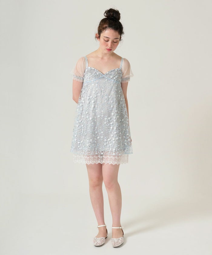 ワンピース/ドレス/チュール/花柄/レース