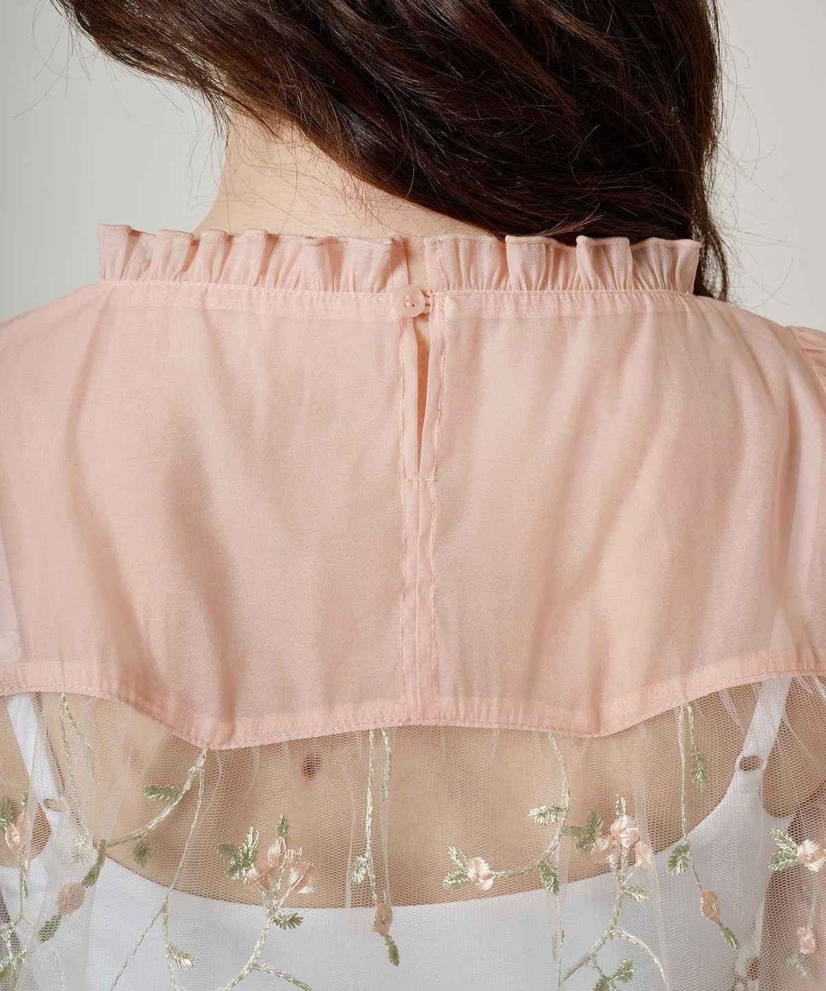 トップス/シアー/花柄/チュール