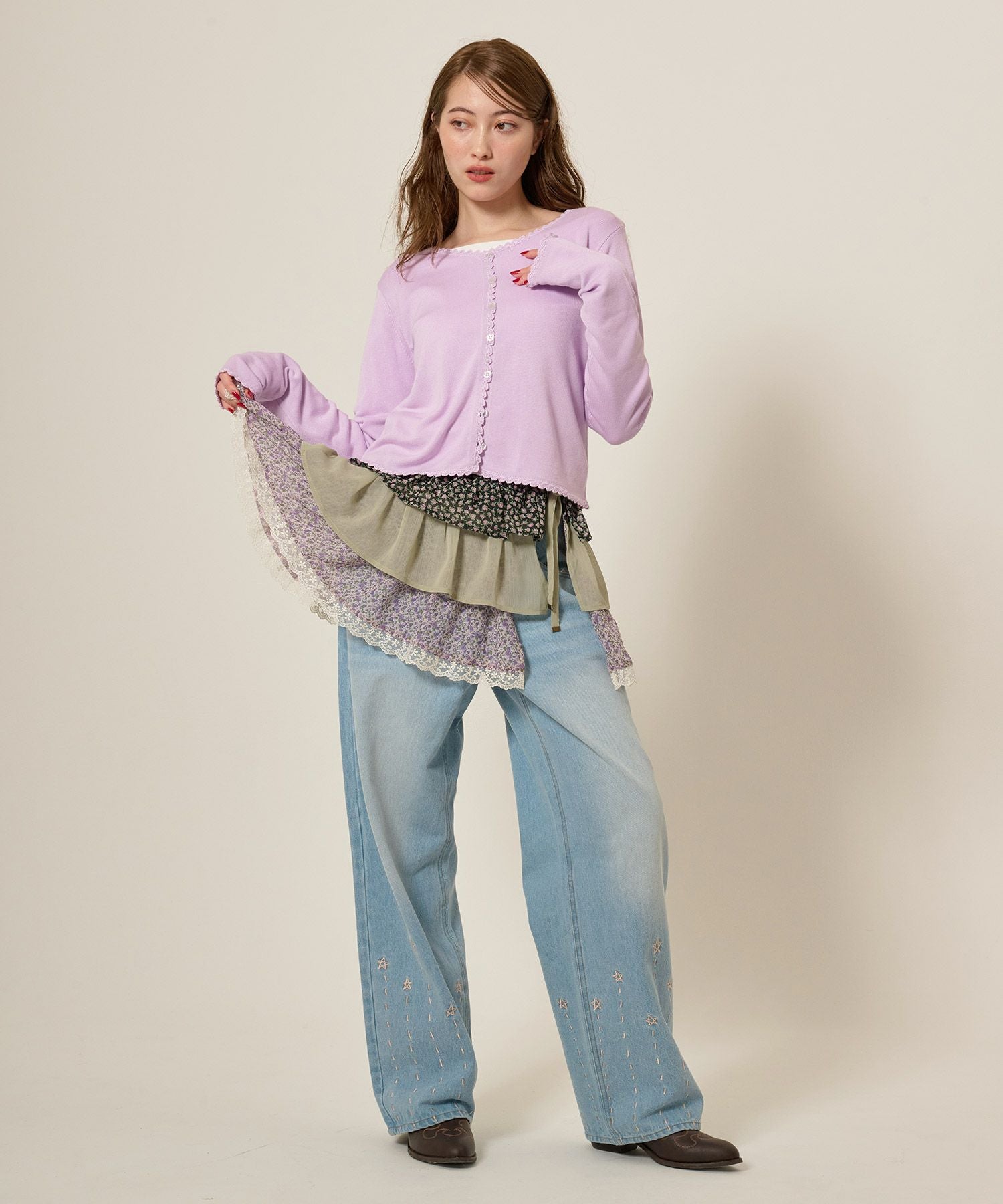SUMMER SALE フリルラップレイヤード ショートパンツ TINA：JOJUN 全2