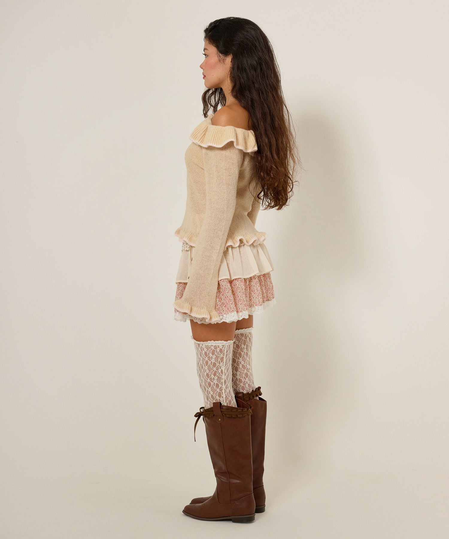 フリルラップレイヤード ショートパンツ TINA：JOJUN 全2色｜tnj711