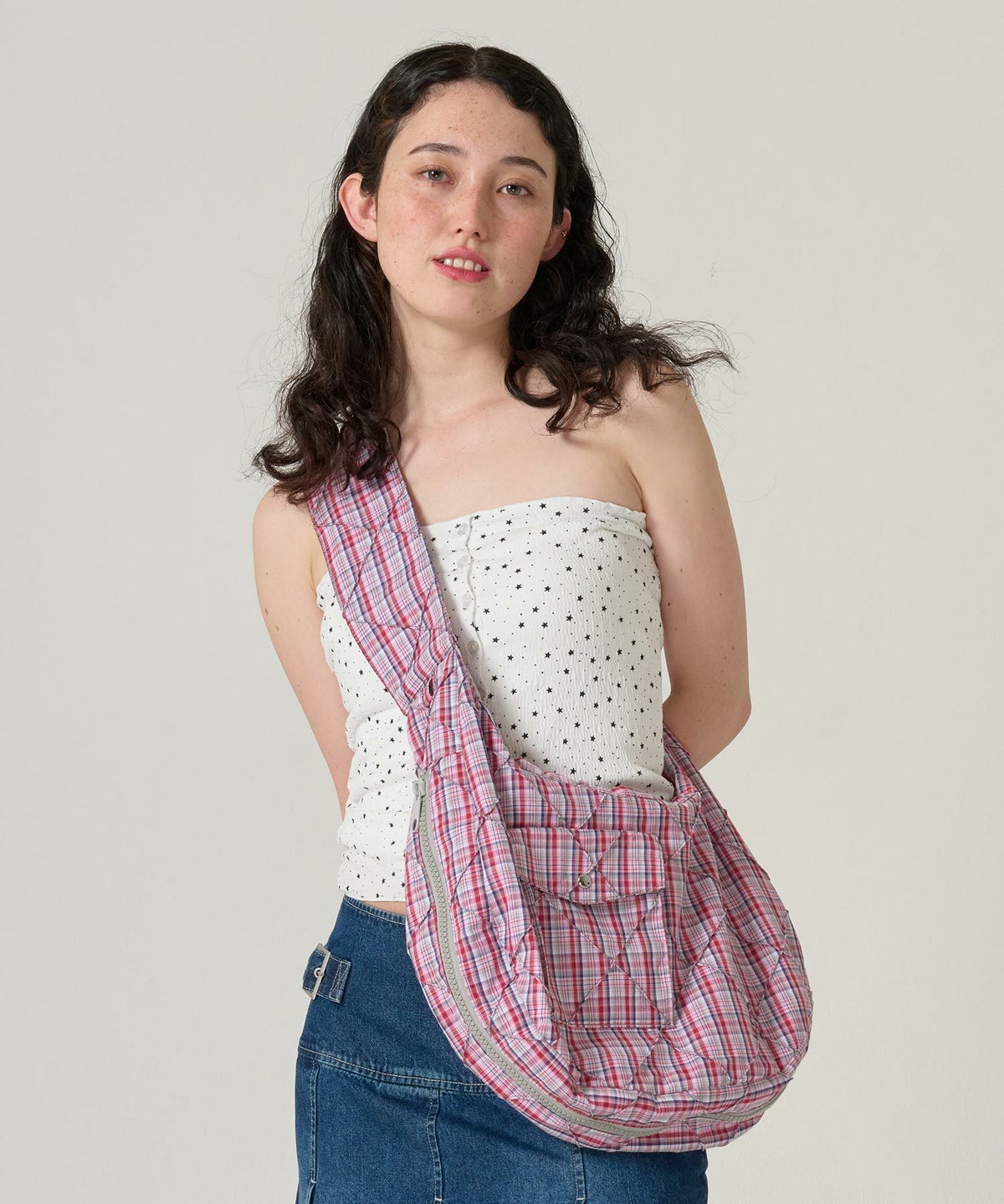 チェック/バッグ/ショルダーバッグ/トラベル/学校/仕事