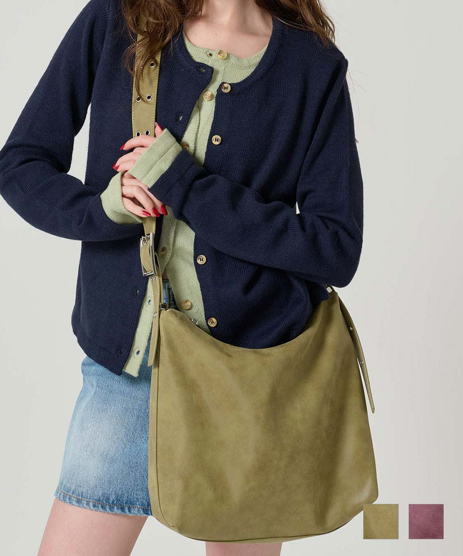 Tina:Jojunスエード風 ボストンバッグ ショルダー付き トラベルバッグ TINA：JOJUN（ボストンバッグ）｜TINA