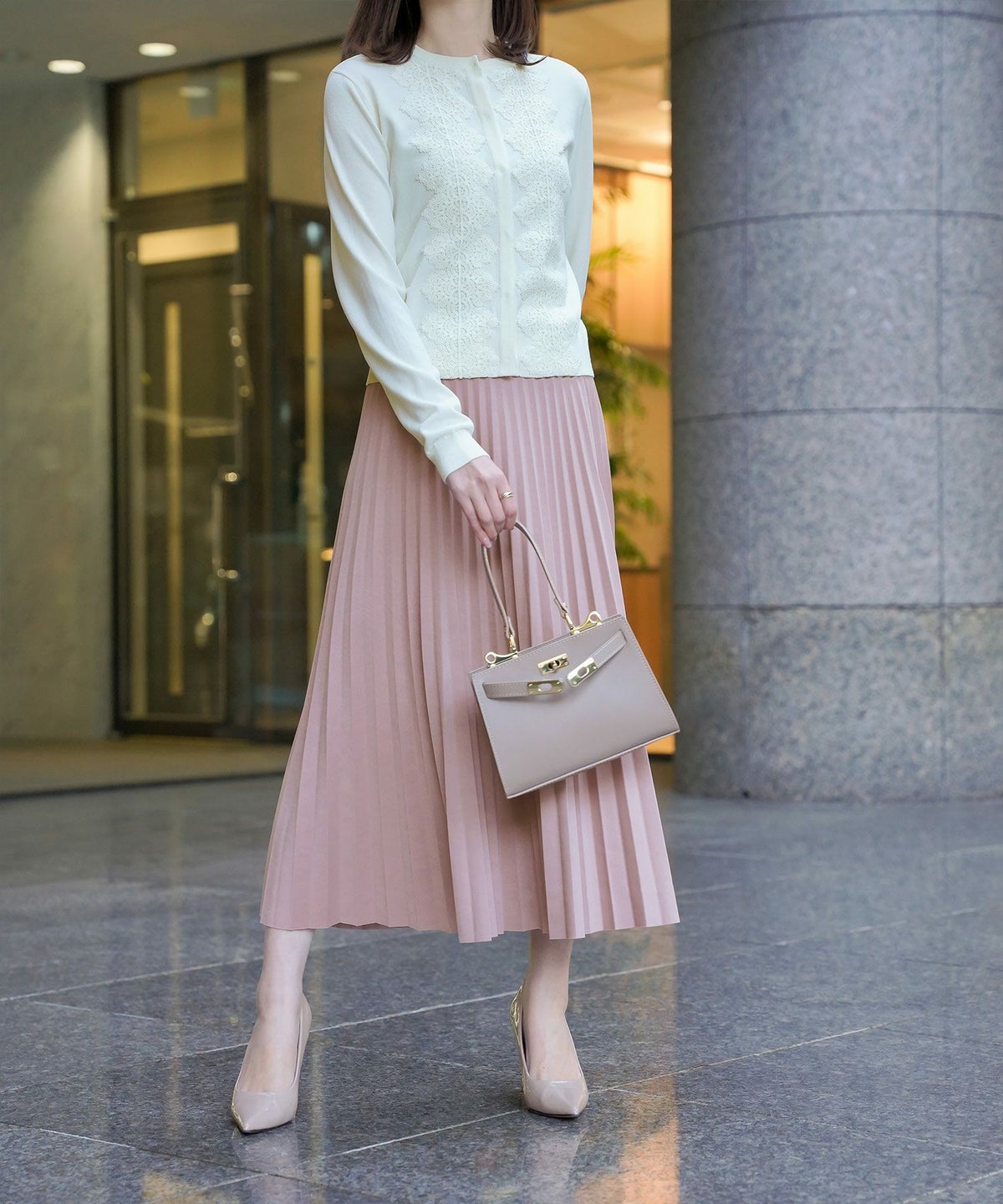 オールシーズン総ゴムベーシック切りっぱなし/ピンクベージュ/ベージュ/グレー/ブラック/M