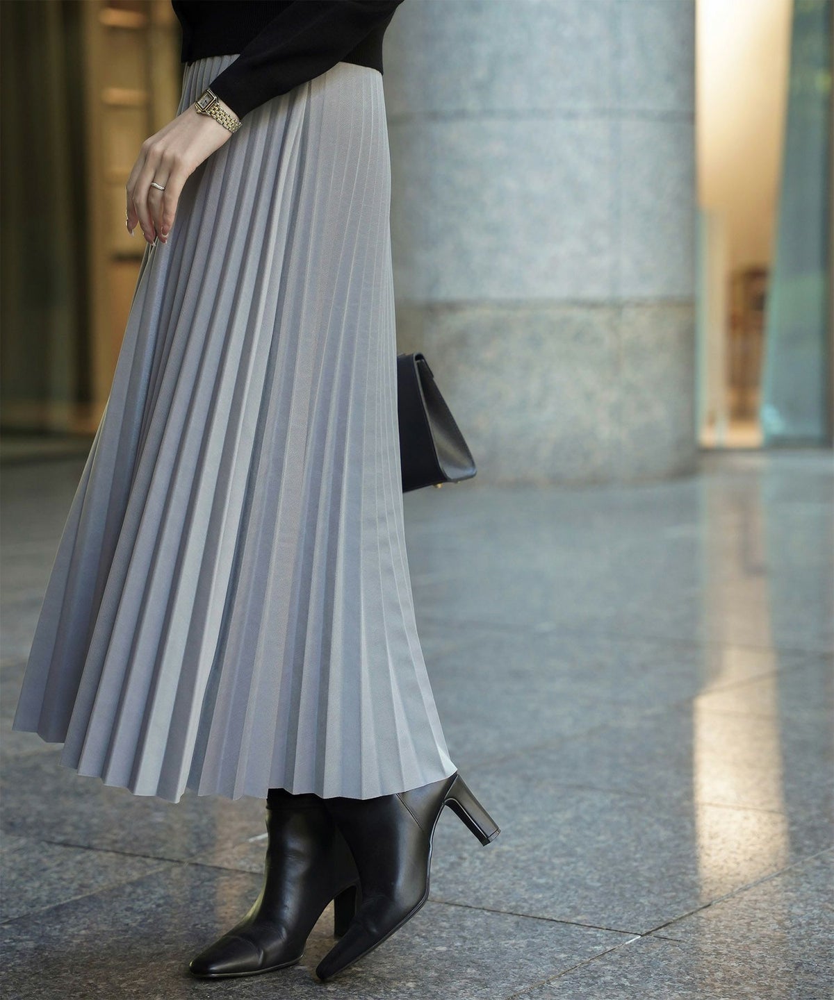 オールシーズン総ゴムベーシック切りっぱなし/ピンクベージュ/ベージュ/グレー/ブラック/M