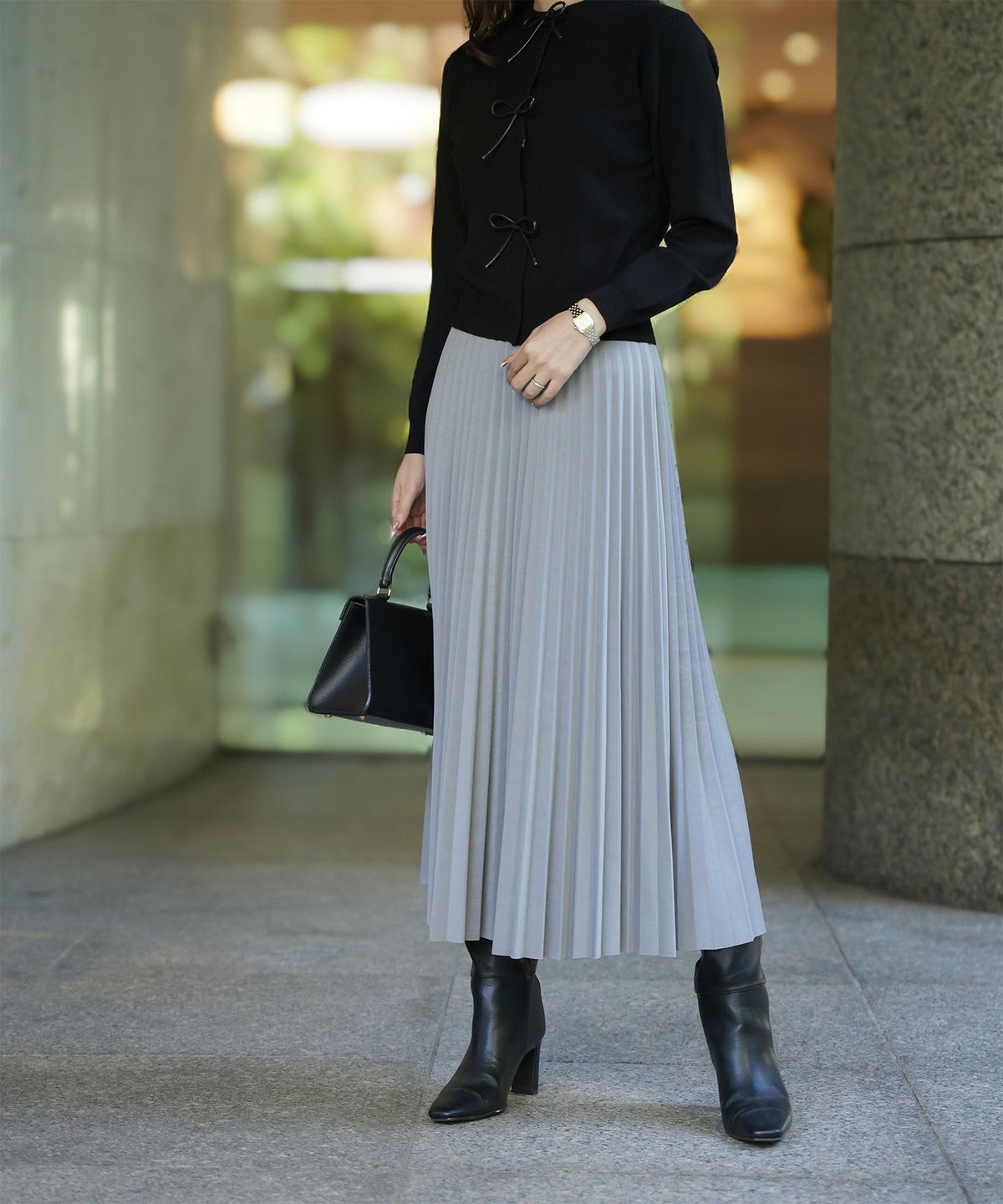 オールシーズン総ゴムベーシック切りっぱなし/ピンクベージュ/ベージュ/グレー/ブラック/M