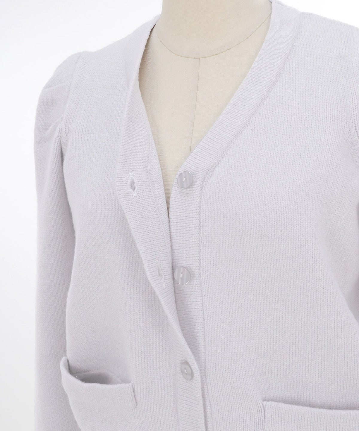 手洗い可ニットカーディガン長袖ざっくりローゲージ白黒グレーかわいいオフィスきれいめジョイントスペース