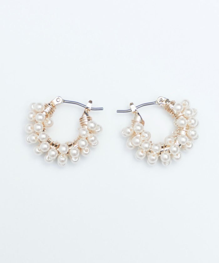 バブル パール フープ ピアス Bubble Pearl Hoop Pierce