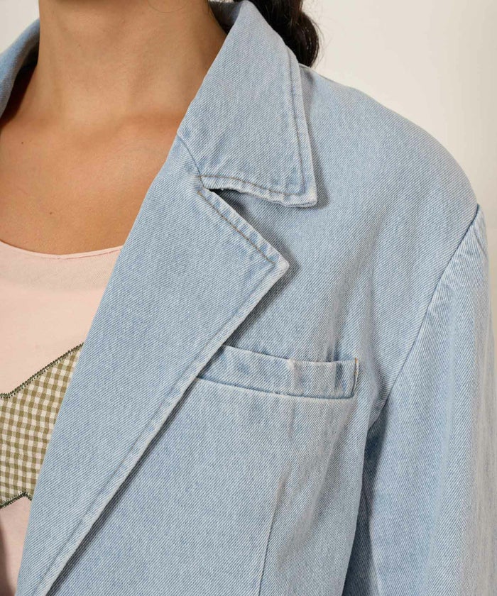 ジャケット/デニム/アウター/インディゴ/サックス