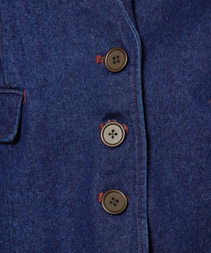 ジャケット/デニム/アウター/インディゴ/サックス