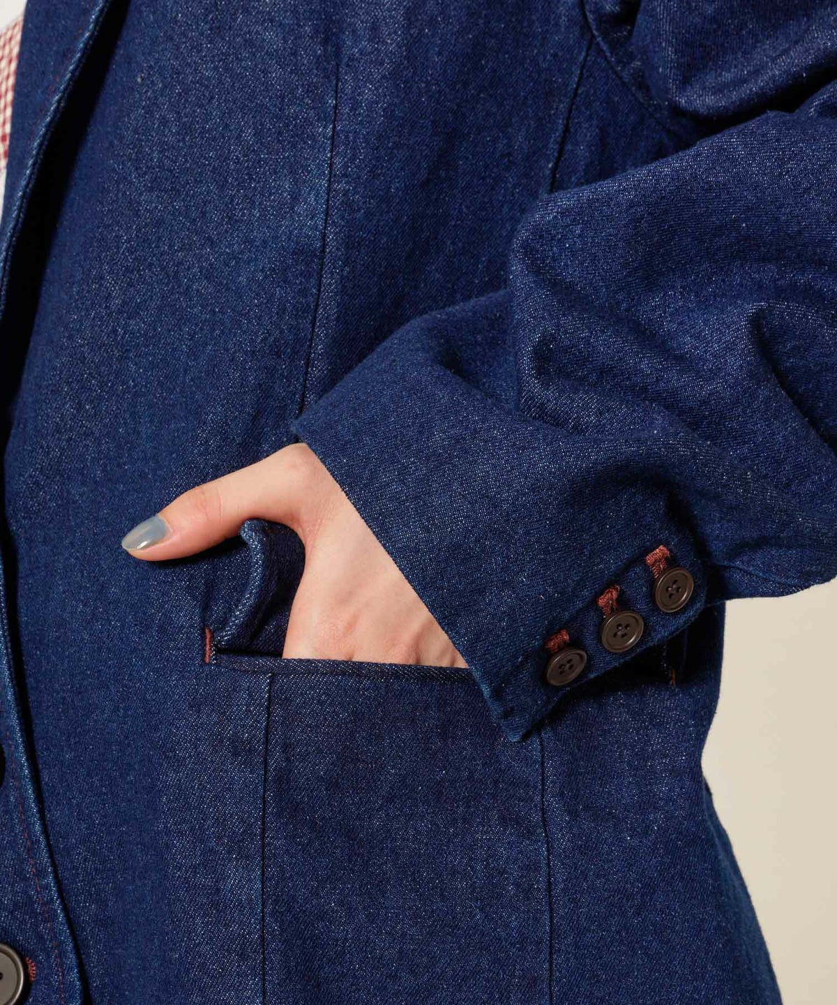 ジャケット/デニム/アウター/インディゴ/サックス