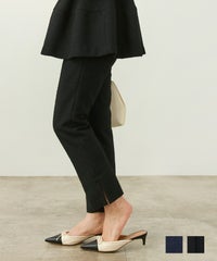 パンツ レディース オケージョン 式 あったか 黒 きれいめ 大人 オフィス 秋冬 ジョイントスペース オケージョン ブークレ パンツ Liala×PG