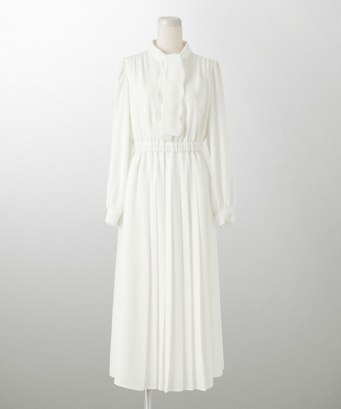 オケージョンシーン スタンドネック エレガント クラシカル 授乳 ウエストゴム/アイボリー/ネイビー/S/M