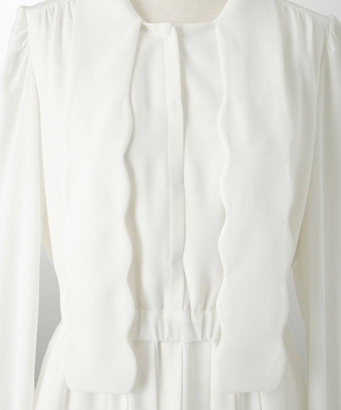 オケージョンシーン スタンドネック エレガント クラシカル 授乳 ウエストゴム/アイボリー/ネイビー/S/M