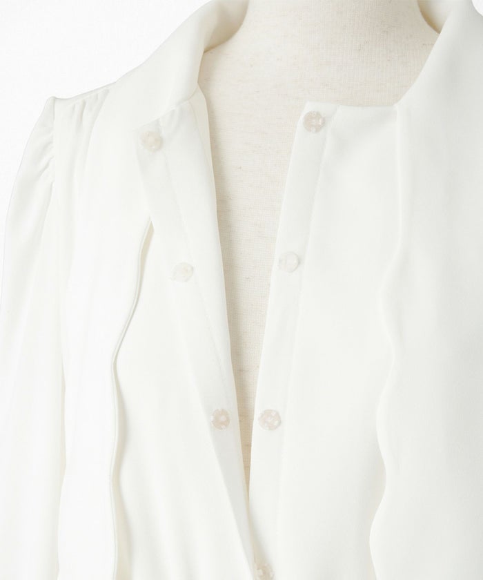 オケージョンシーン スタンドネック エレガント クラシカル 授乳 ウエストゴム/アイボリー/ネイビー/S/M