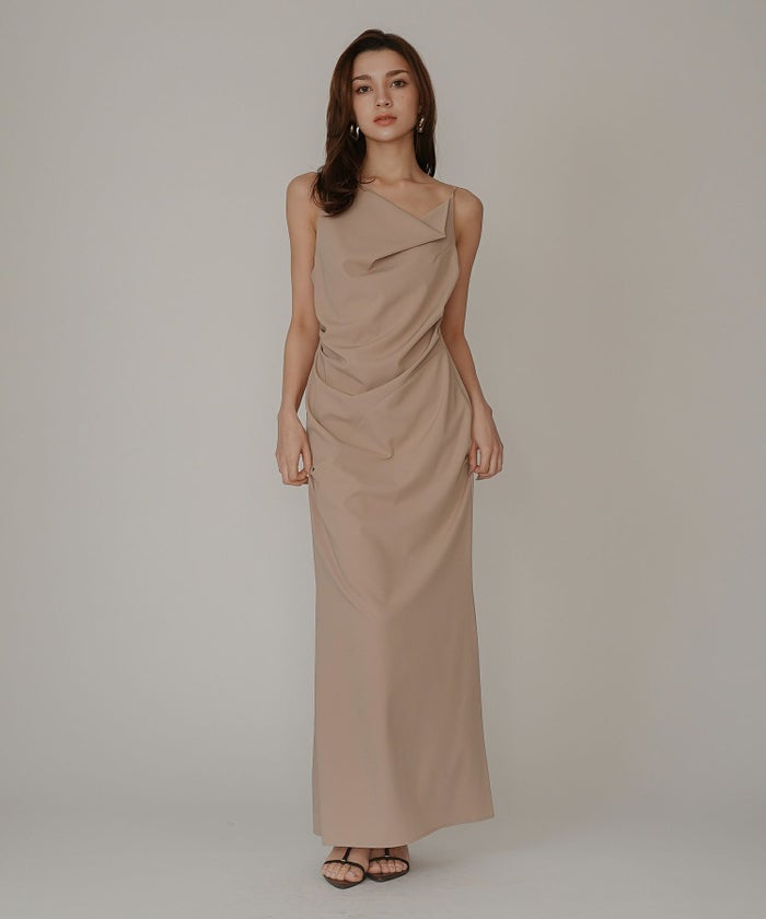 アシンメトリー ドレープ キャミ ワンピース KINO THE KEI