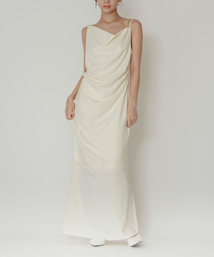 アシンメトリー ドレープ キャミ ワンピース KINO THE KEI