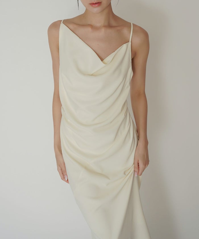 アシンメトリー ドレープ キャミ ワンピース KINO THE KEI