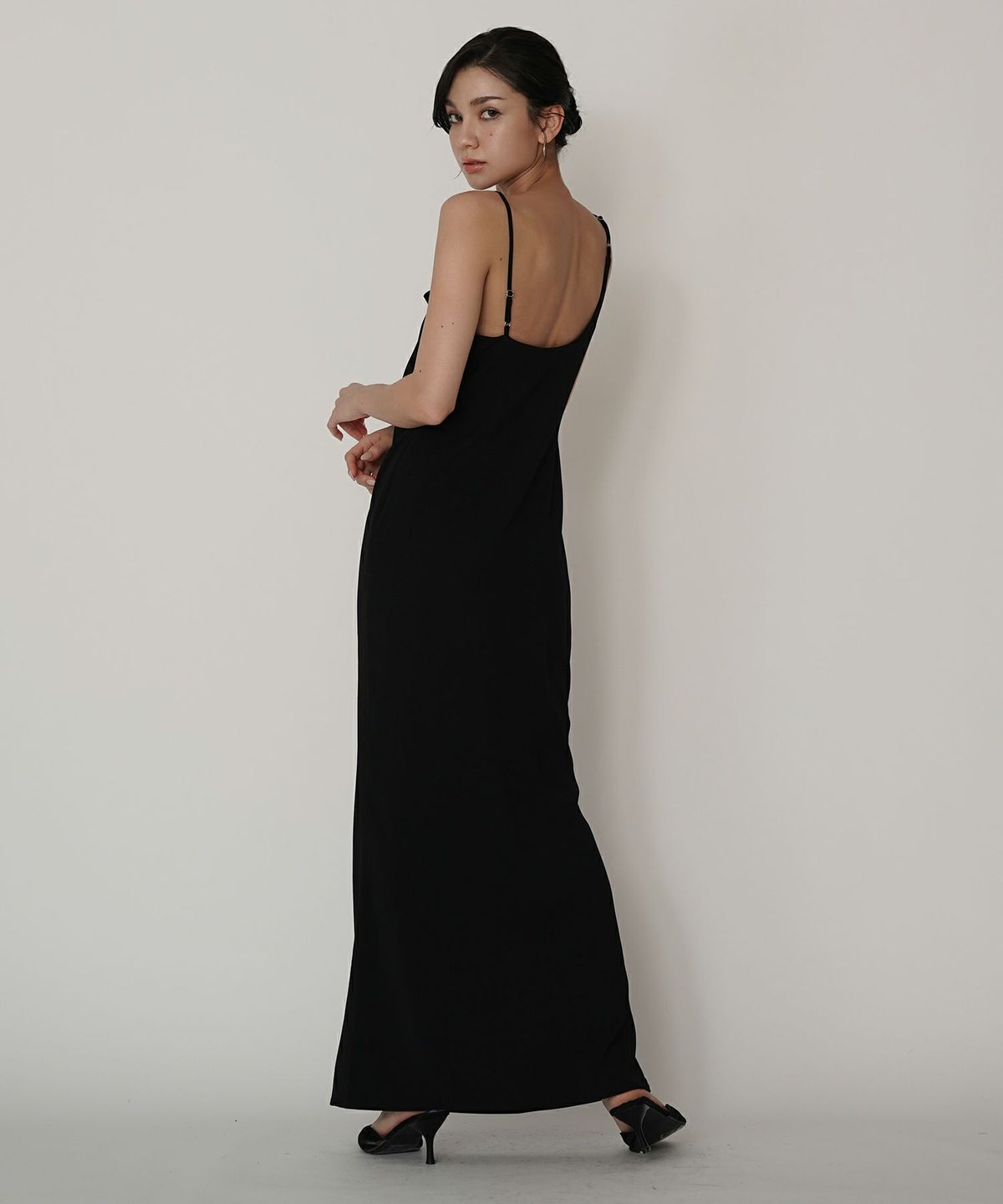 アシンメトリー ドレープ キャミ ワンピース KINO THE KEI