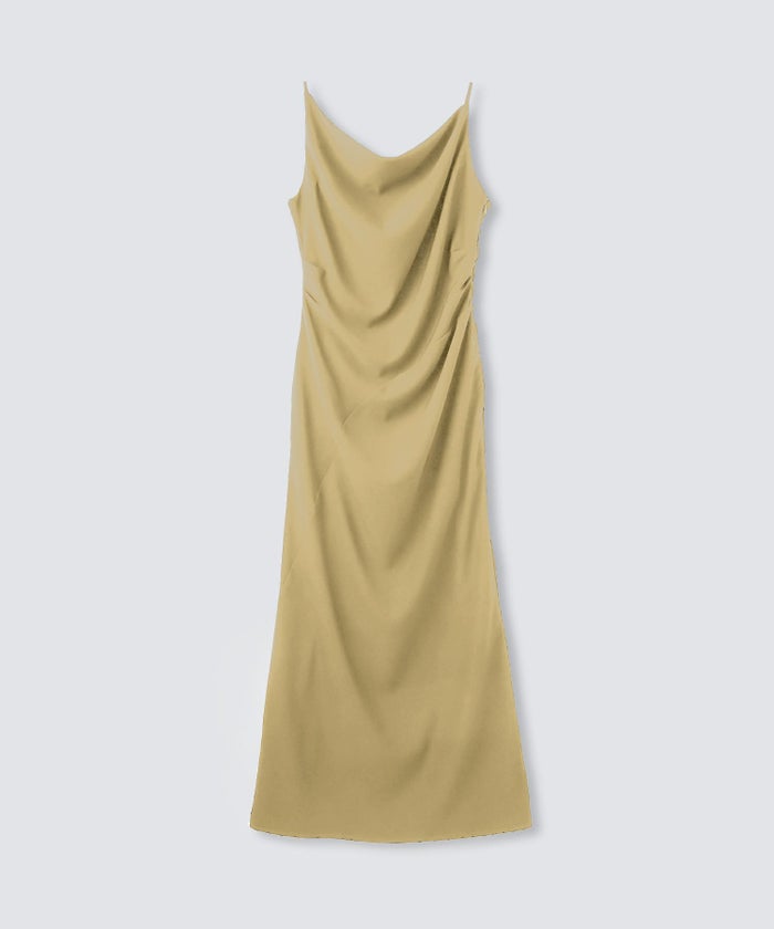 アシンメトリー ドレープ キャミ ワンピース KINO THE KEI