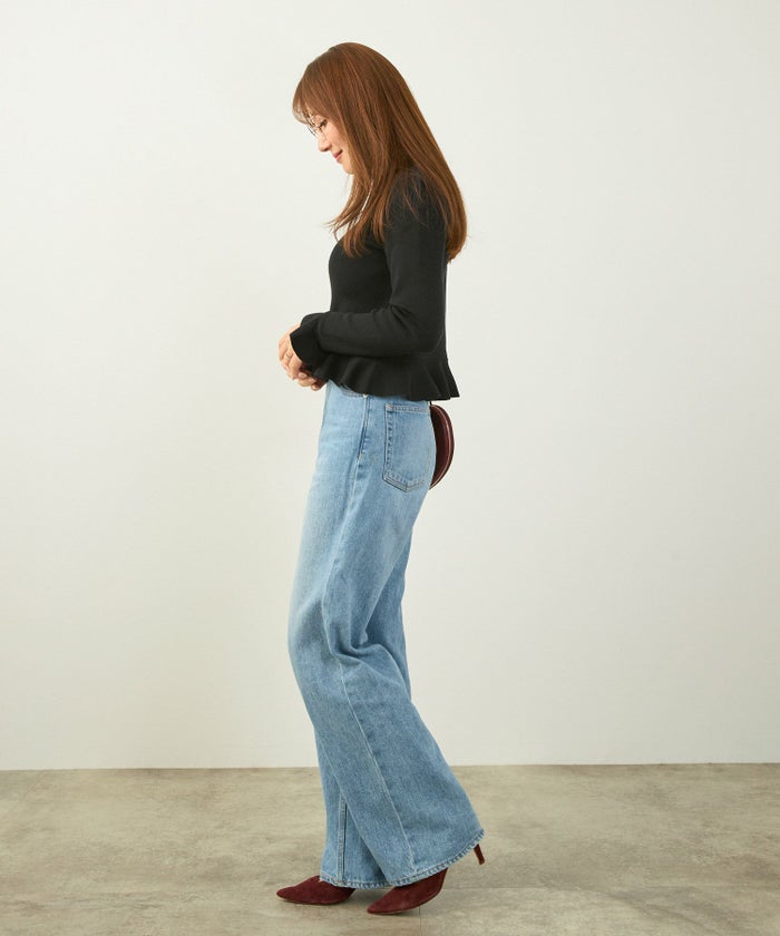 手洗い可レディーストップス秋冬春かわいいオフィスきれいめ大人白黒長袖細身ジョイントスペース