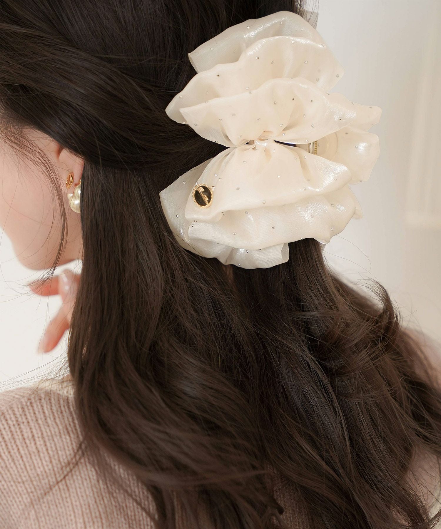 Occasion-SALE キラキラ シュシュ風 バンスクリップ le reve vaniller